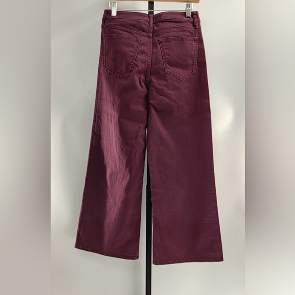 NWT Quince Women's Deep Burgundy Flare Jeans - Picture 5 of 8